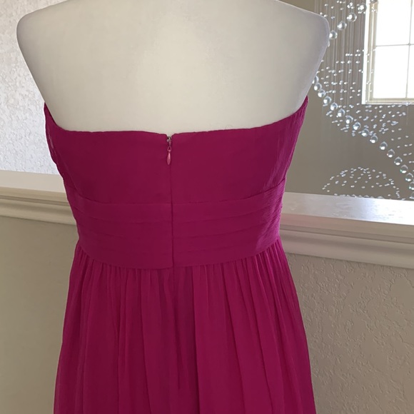 J Crew 100% silk chiffon strapless dress size 12P - Picture 6 of 7